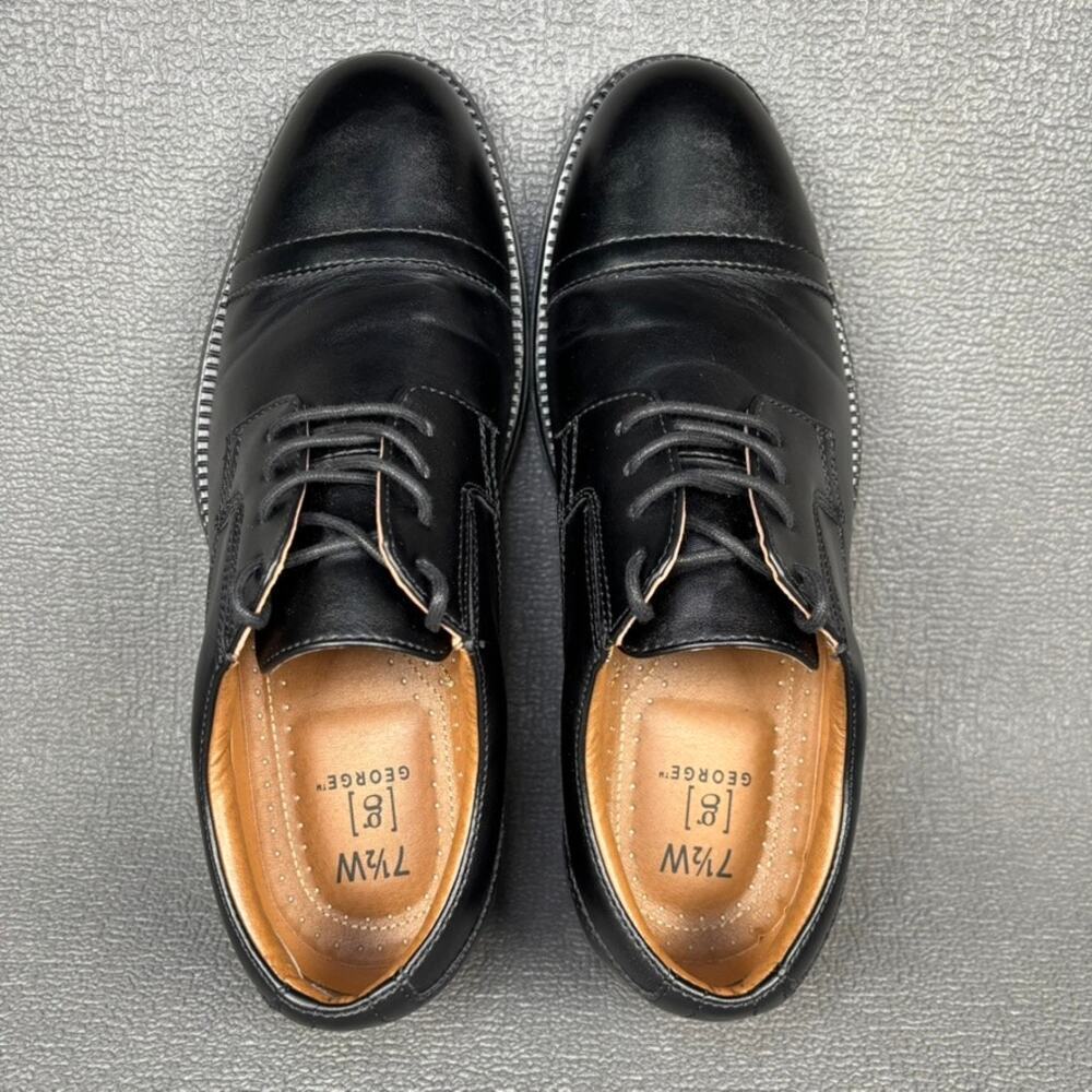 George Branford Oxford 36178937 Size 7.5 Men's Black Casual Dress Shoes - Picture 6 of 8